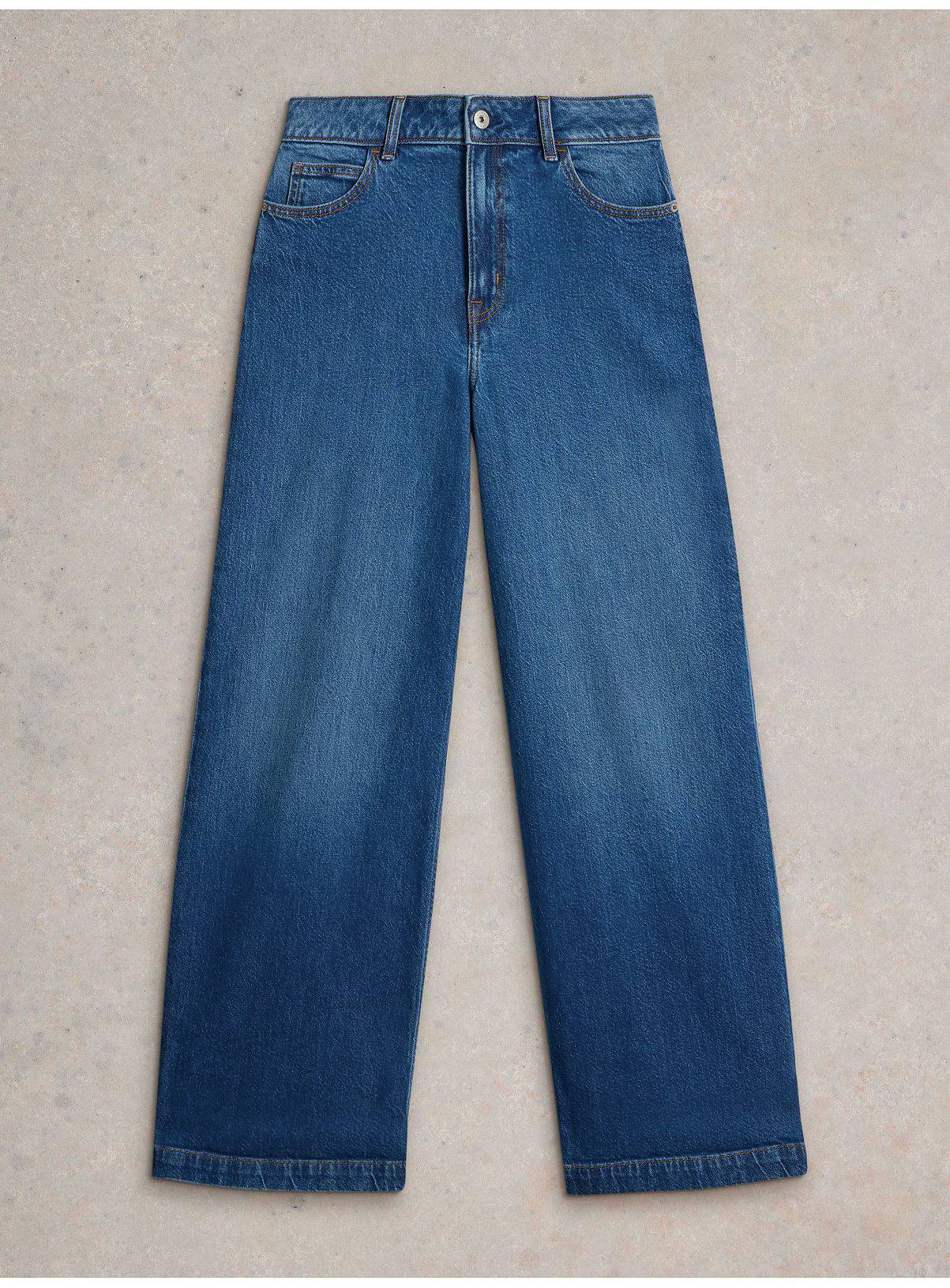 WHITE STUFF Ayla Wide Leg Jean Mid Denim 8R - Image 5